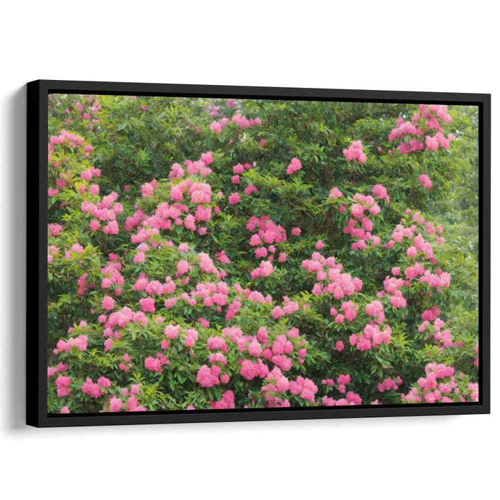 Blossom Dreamscape Melody: A Lush Pink Floral Tapestry Canvas Art Print