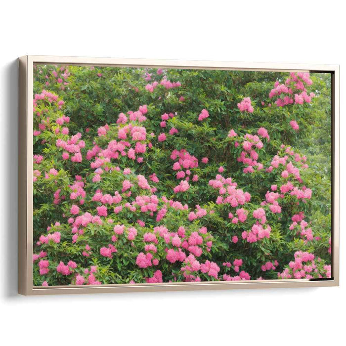 Blossom Dreamscape Melody: A Lush Pink Floral Tapestry Canvas Art Print