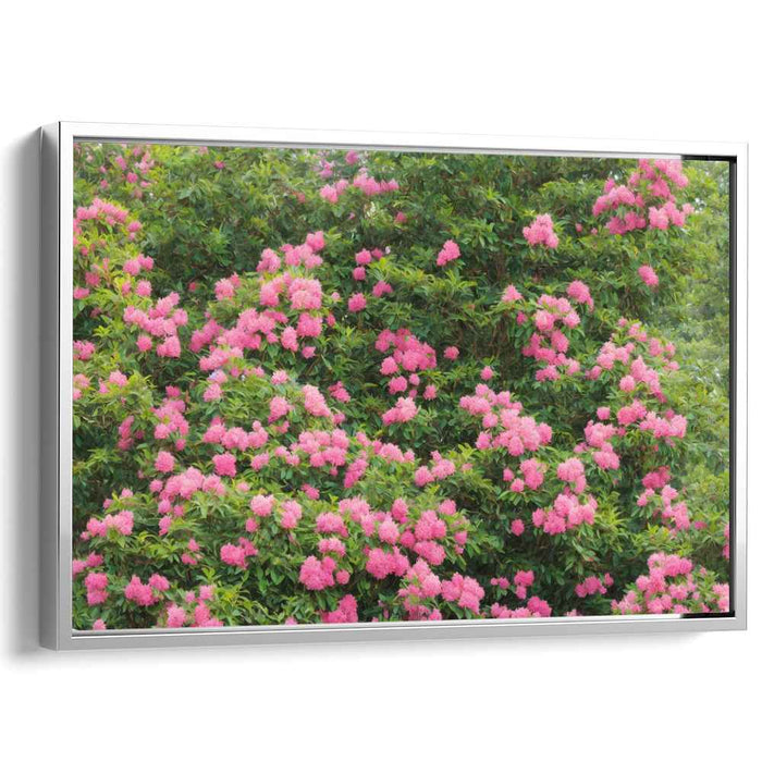 Blossom Dreamscape Melody: A Lush Pink Floral Tapestry Canvas Art Print