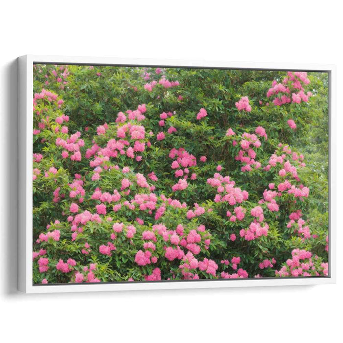 Blossom Dreamscape Melody: A Lush Pink Floral Tapestry Canvas Art Print