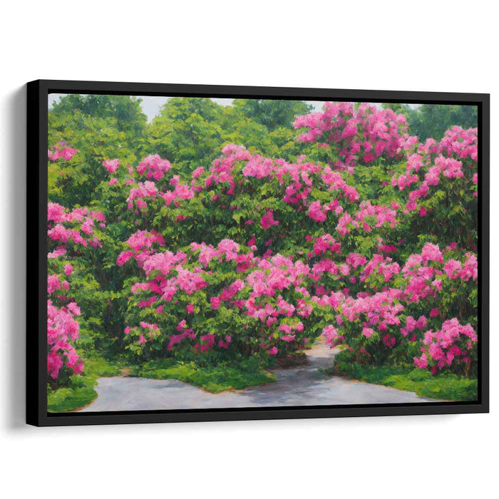 Blooming Pathways: Vibrant Impressionist Garden Canvas Art Print