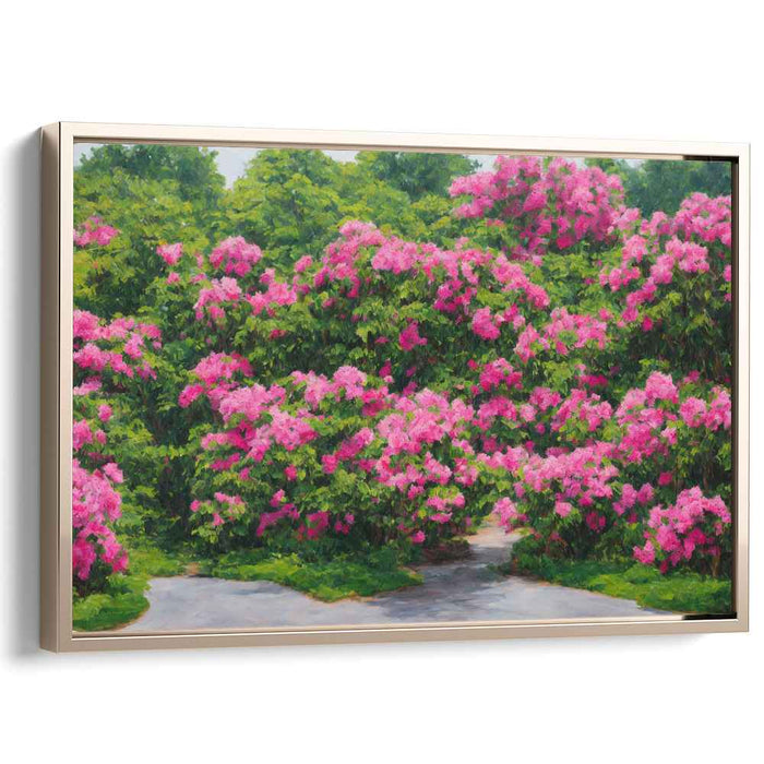 Blooming Pathways: Vibrant Impressionist Garden Canvas Art Print