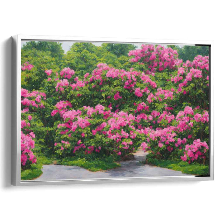 Blooming Pathways: Vibrant Impressionist Garden Canvas Art Print