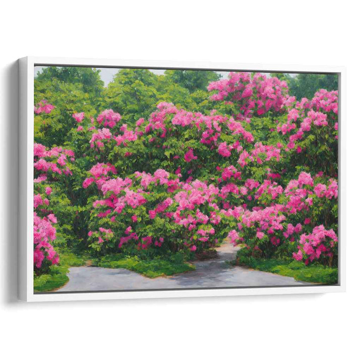 Blooming Pathways: Vibrant Impressionist Garden Canvas Art Print
