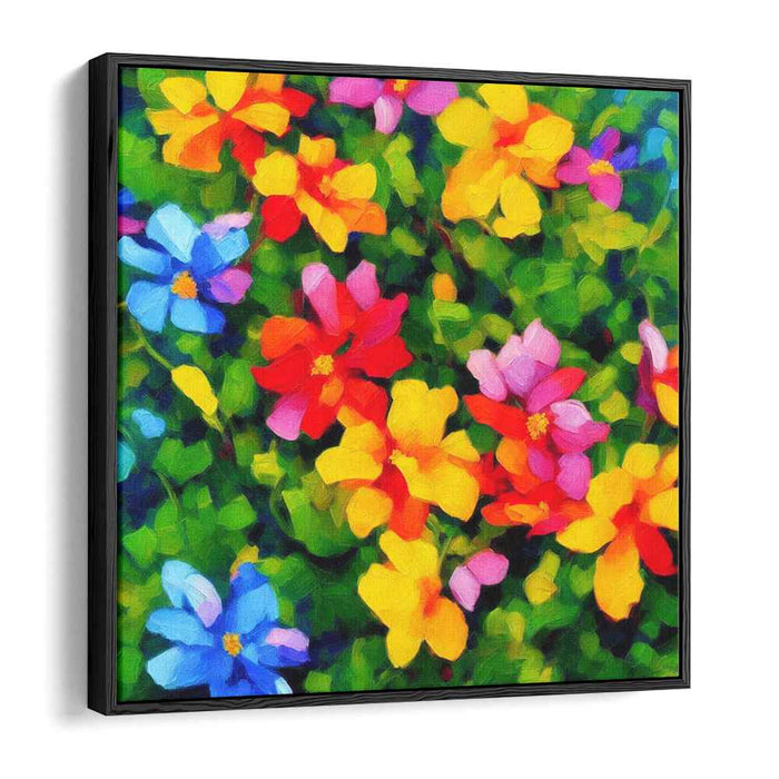 Petals In Movement: Vibrant Floral Impressionist Canvas Art Print