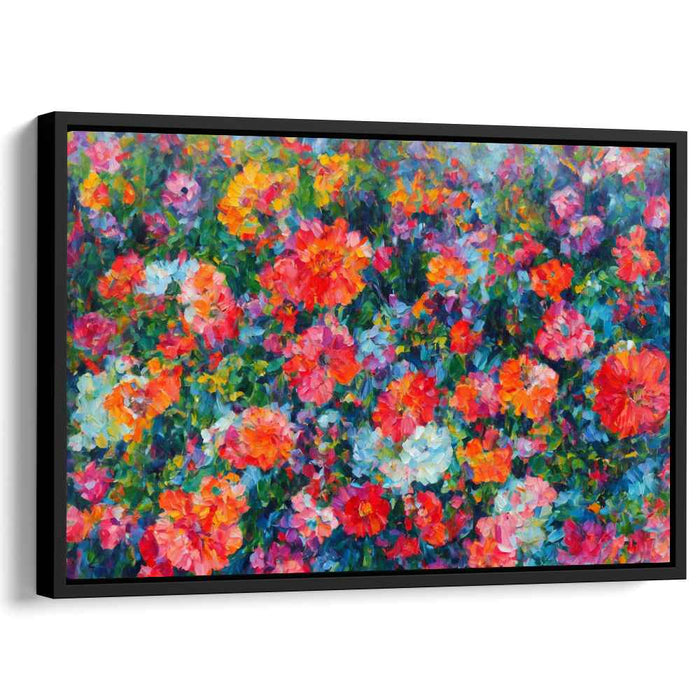 Whimsical Palette Wonderland: Impressionist Garden Color Canvas Art Print