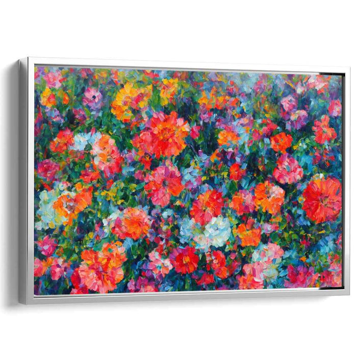 Whimsical Palette Wonderland: Impressionist Garden Color Canvas Art Print