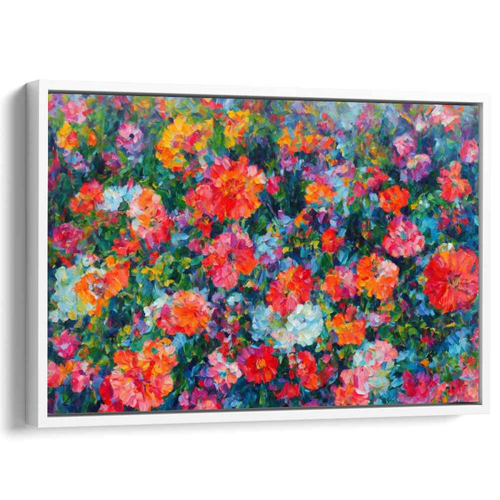 Whimsical Palette Wonderland: Impressionist Garden Color Canvas Art Print