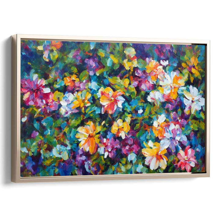 Brushstroke Bouquet: A Lush Impressionist Garden Canvas Art