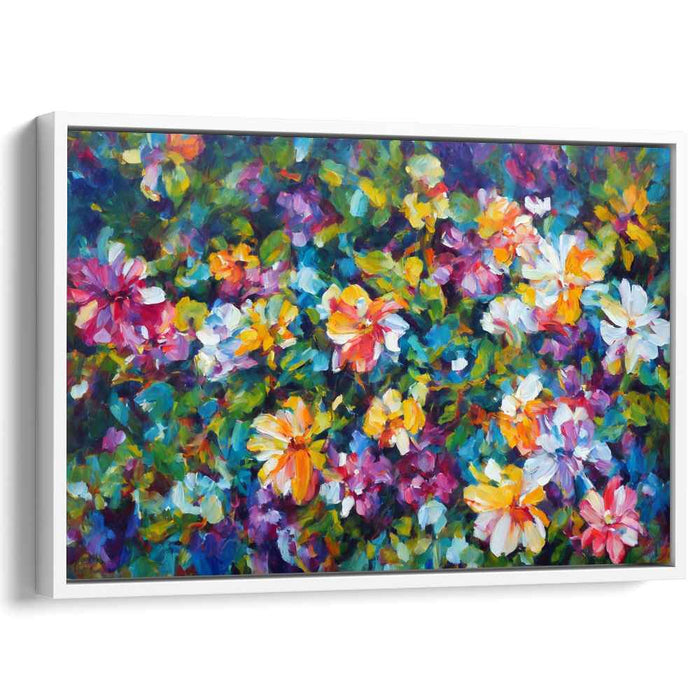 Brushstroke Bouquet: A Lush Impressionist Garden Canvas Art