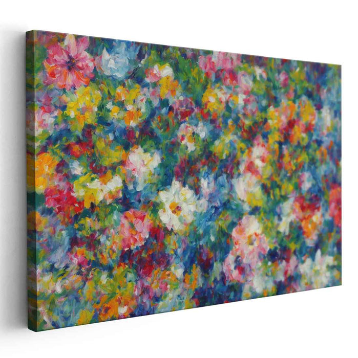 Blossom Sonata Melody Dance: A Symphony of Blooms - Impressionist Floral Canvas Art