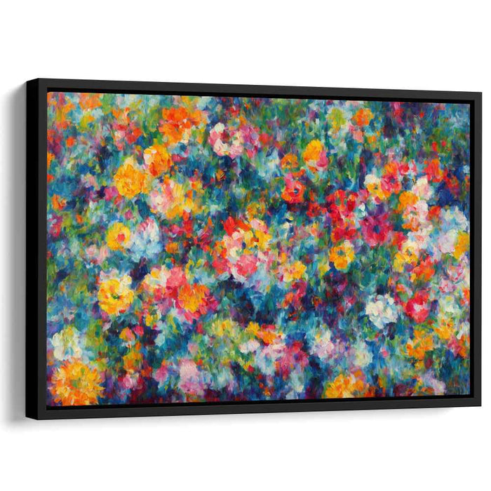 Whispering Petals Dance: Impressionist Garden Canvas Art Print