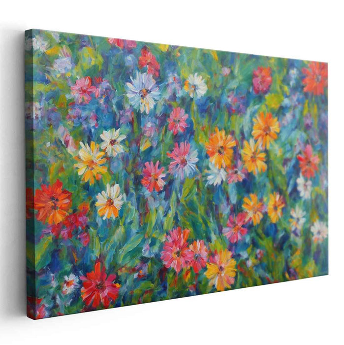 Chromatic Murmurs: Impressionist Garden Canvas Art Print