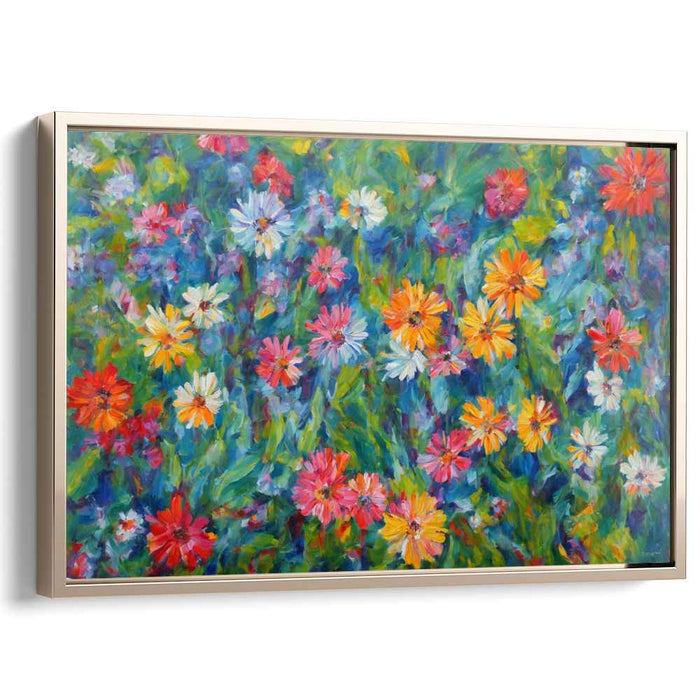 Chromatic Murmurs: Impressionist Garden Canvas Art Print
