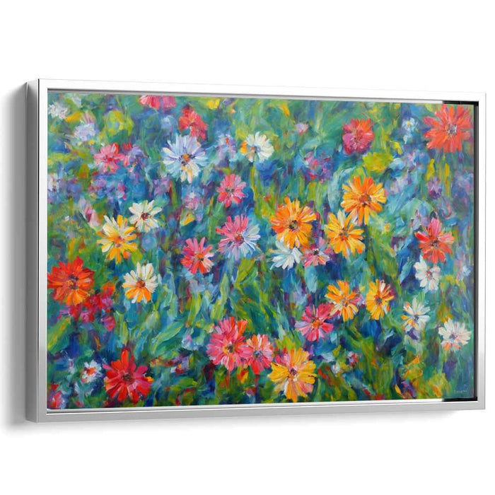 Chromatic Murmurs: Impressionist Garden Canvas Art Print