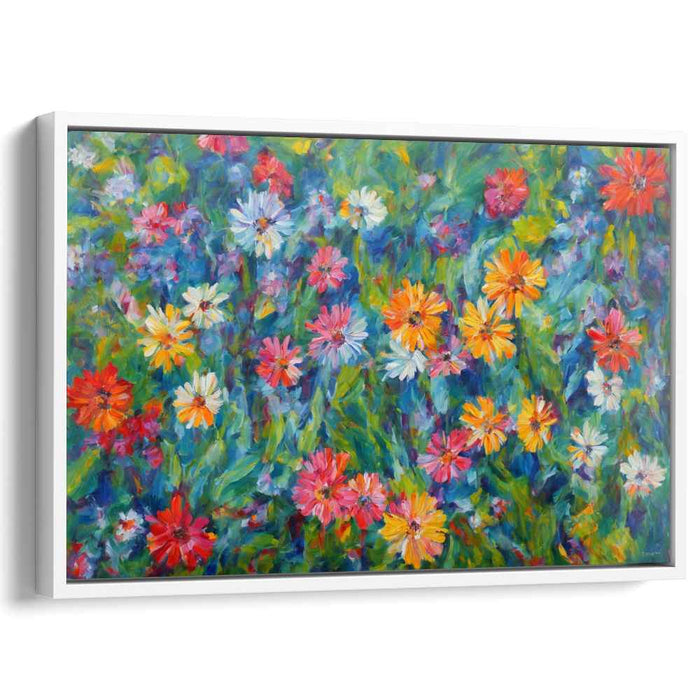 Chromatic Murmurs: Impressionist Garden Canvas Art Print
