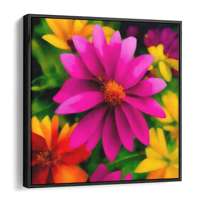 Blooming Tapestry: Vibrant Floral Canvas Art Print