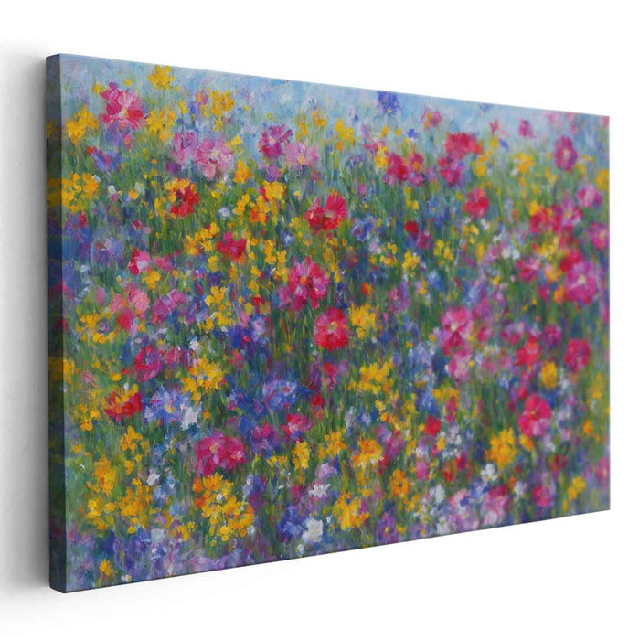 Sunburst Meadow Dreams: Vibrant Wildflowers in an Impressionist Summer Landscape