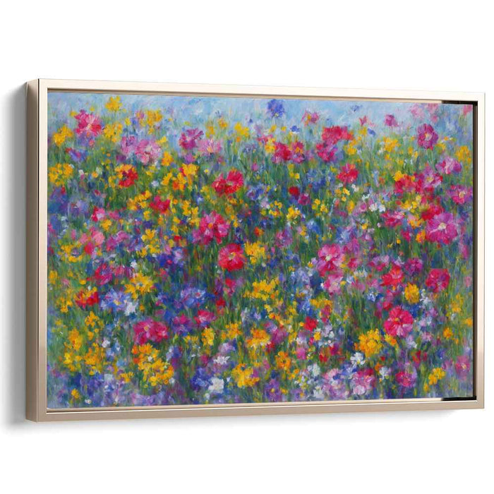 Sunburst Meadow Dreams: Vibrant Wildflowers in an Impressionist Summer Landscape