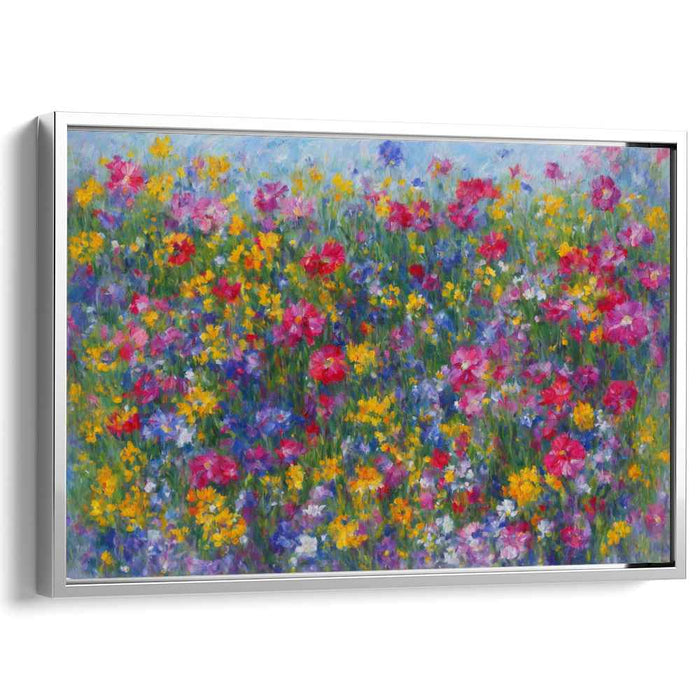 Sunburst Meadow Dreams: Vibrant Wildflowers in an Impressionist Summer Landscape