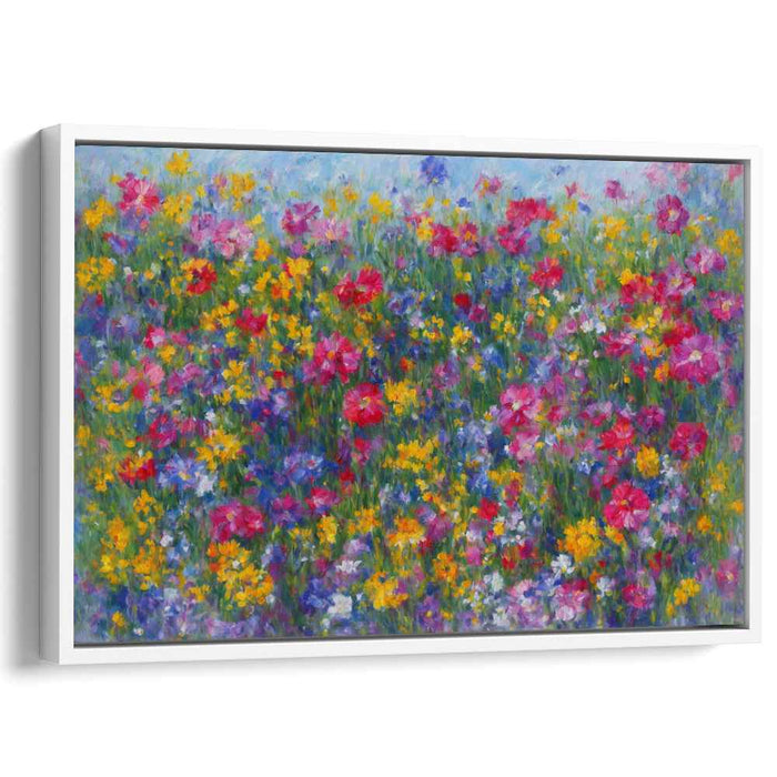 Sunburst Meadow Dreams: Vibrant Wildflowers in an Impressionist Summer Landscape