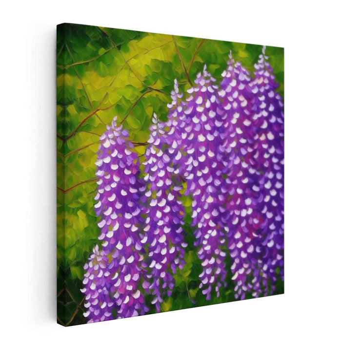 Lavender Whispers in the Spring: Impressionist-Inspired Floral Canvas Art