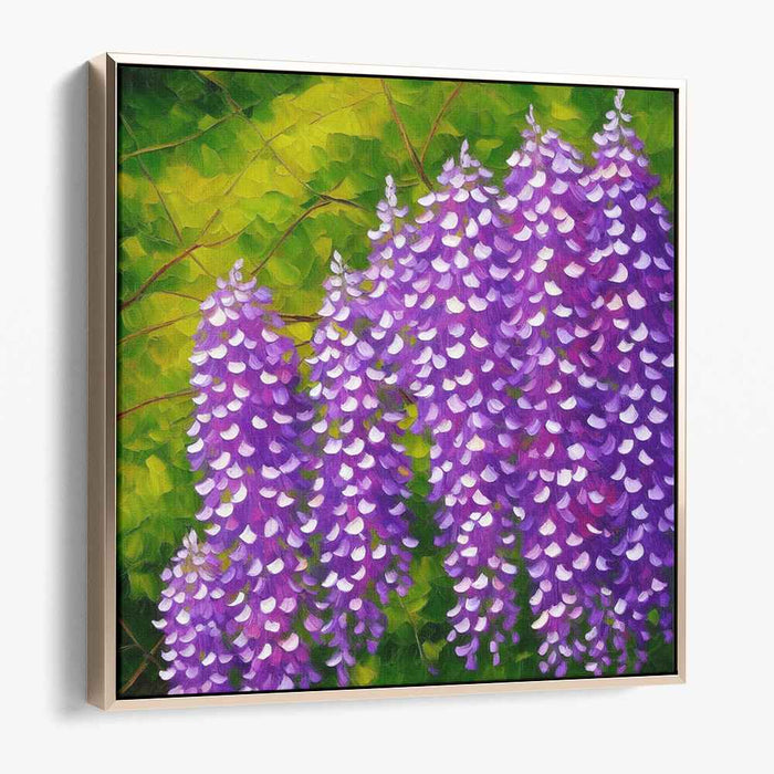 Lavender Whispers in the Spring: Impressionist-Inspired Floral Canvas Art