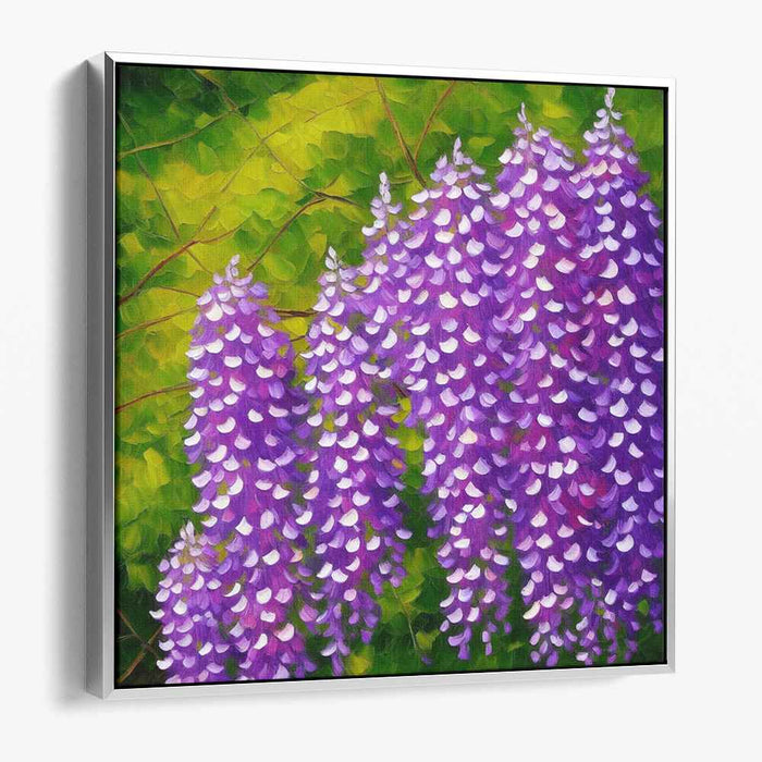 Lavender Whispers in the Spring: Impressionist-Inspired Floral Canvas Art