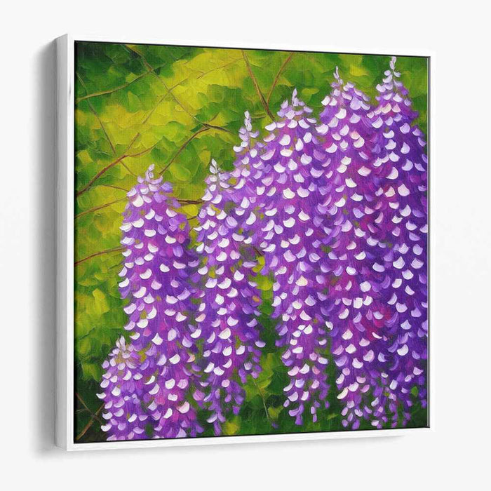 Lavender Whispers in the Spring: Impressionist-Inspired Floral Canvas Art