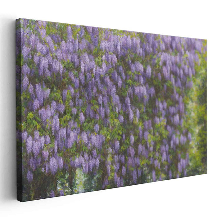 Lavender Dreams Dance: Impressionist Lavender Bloom Canvas Art Print
