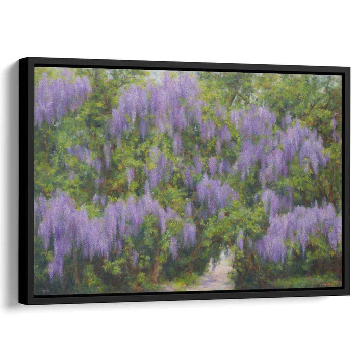 Velvet Lavender Reverie: Impressionist Purple Blossom Canvas Art Print