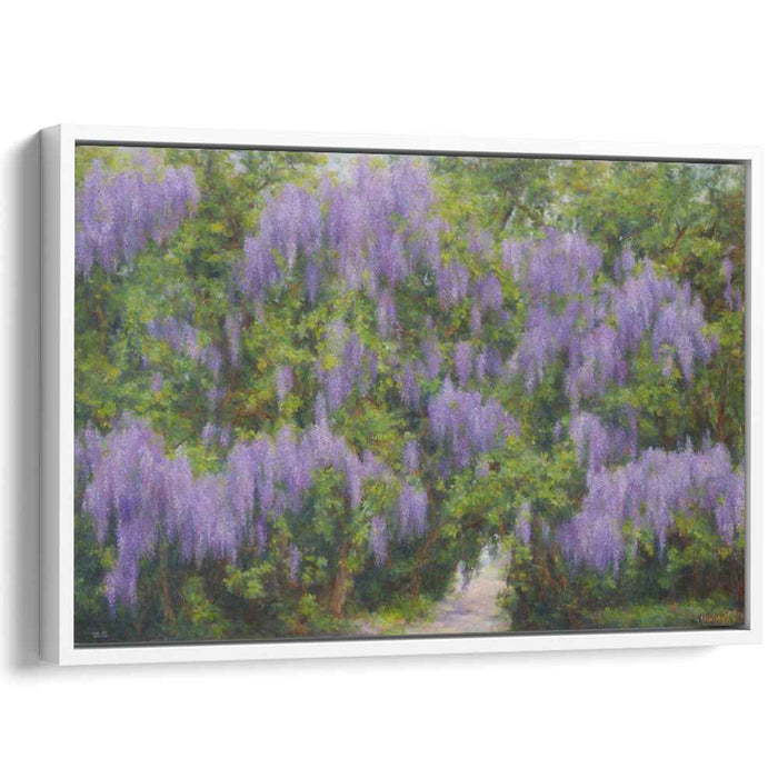 Velvet Lavender Reverie: Impressionist Purple Blossom Canvas Art Print