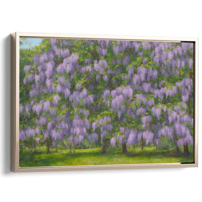 Purple Whispers: Impressionist Lavender Bloom Canvas Art Print