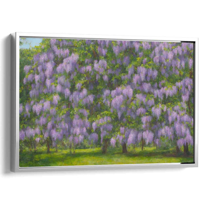 Purple Whispers: Impressionist Lavender Bloom Canvas Art Print