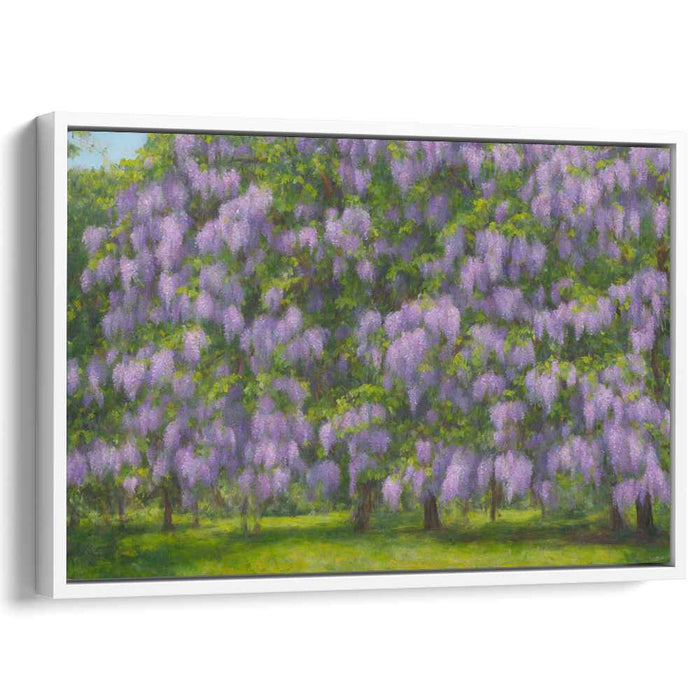 Purple Whispers: Impressionist Lavender Bloom Canvas Art Print