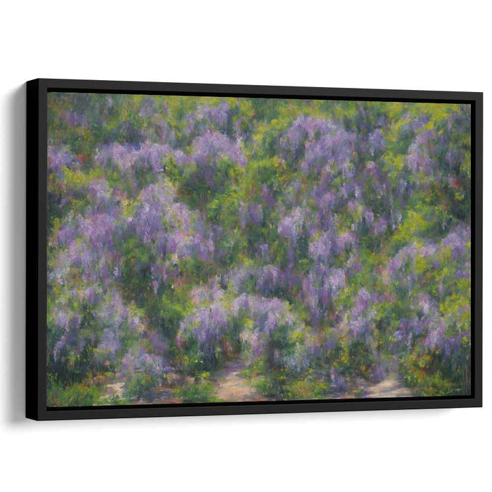 Colorful Petal Dance: Impressionist Blooming Garden Canvas Art Print