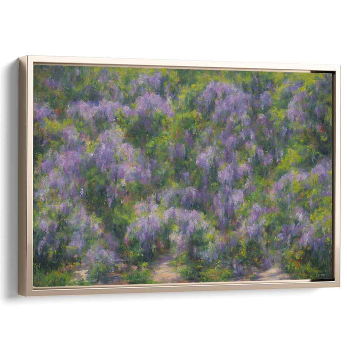 Colorful Petal Dance: Impressionist Blooming Garden Canvas Art Print