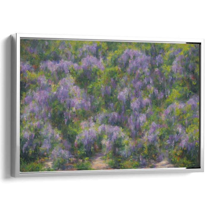 Colorful Petal Dance: Impressionist Blooming Garden Canvas Art Print