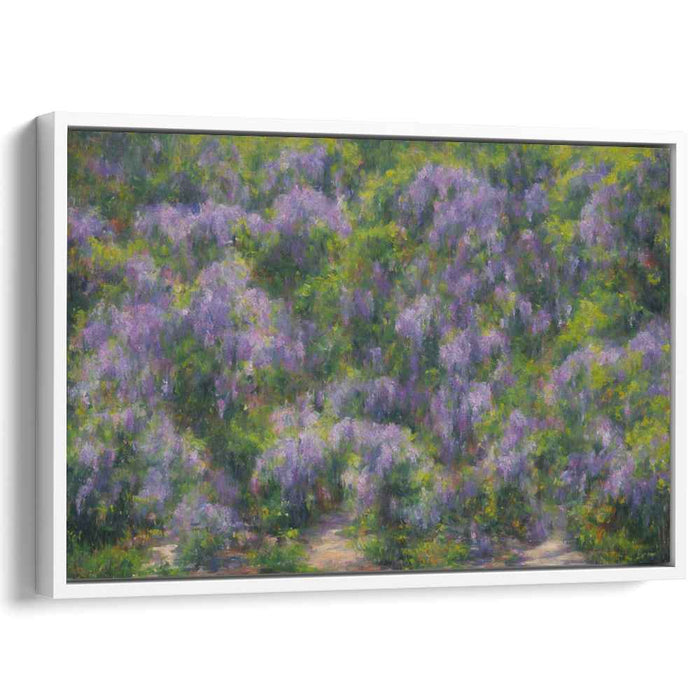 Colorful Petal Dance: Impressionist Blooming Garden Canvas Art Print