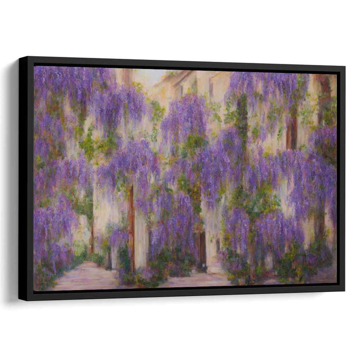 Fleeting Lilac Whispers: Impressionist Wisteria Canvas Art Print