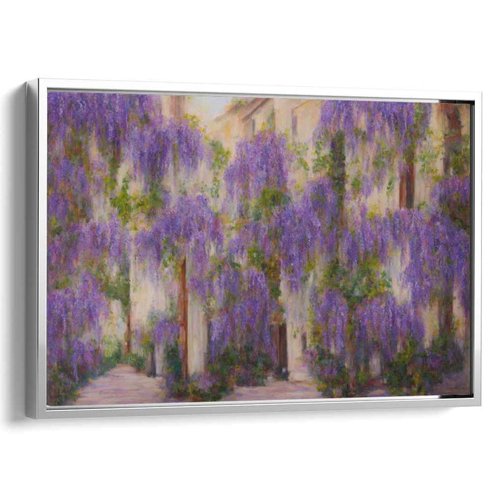 Fleeting Lilac Whispers: Impressionist Wisteria Canvas Art Print