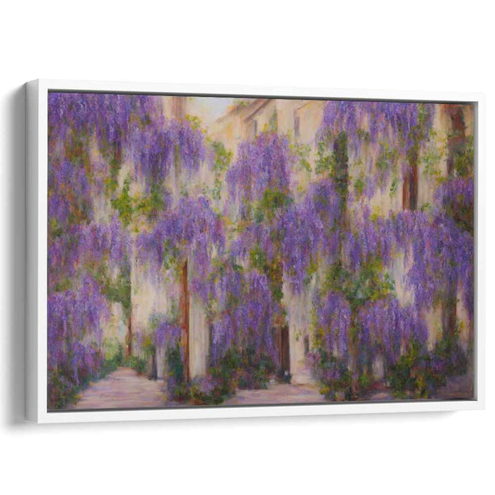 Fleeting Lilac Whispers: Impressionist Wisteria Canvas Art Print