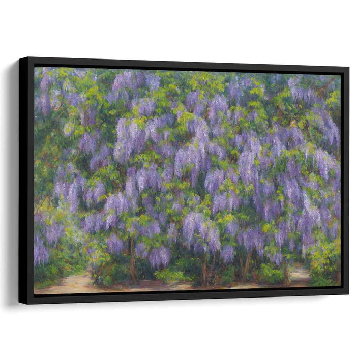 Lavender Dreamscapes Symphony: Impressionist Purple Floral Landscape Canvas Art Print