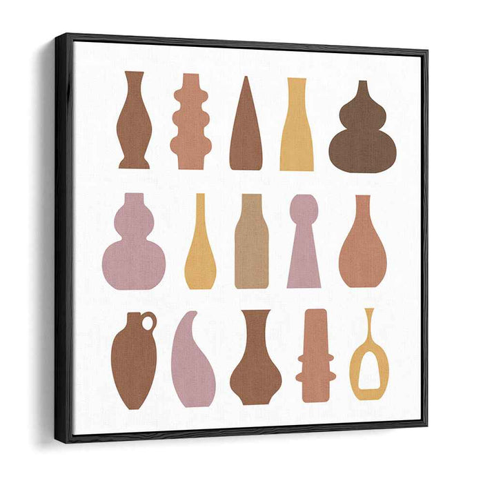 Minimalist Vase Silhouettes: Mid-Century Modern Inspired Canvas Art Print