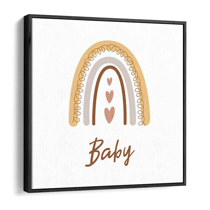 Whimsical Rainbow: Minimalist Baby Nursery Art Print