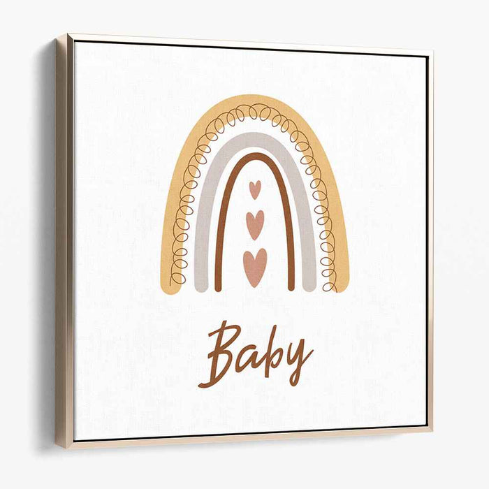 Whimsical Rainbow: Minimalist Baby Nursery Art Print