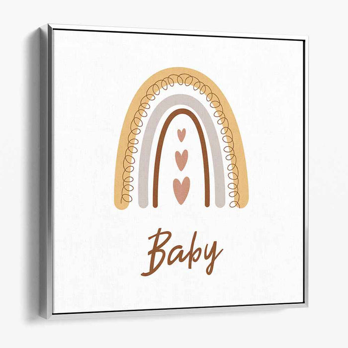 Whimsical Rainbow: Minimalist Baby Nursery Art Print