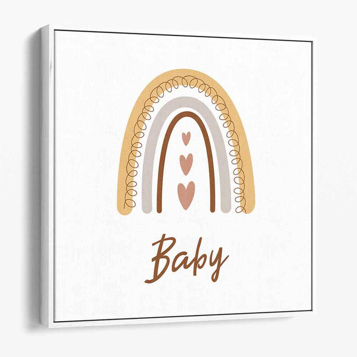 Whimsical Rainbow: Minimalist Baby Nursery Art Print