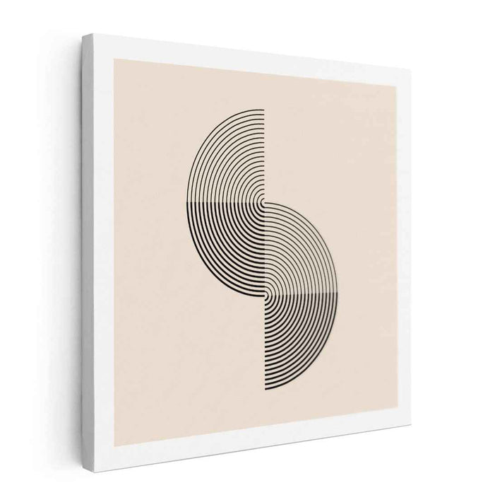 Hypnotic Harmony: Minimalist Geometric Concentric Canvas Art Print