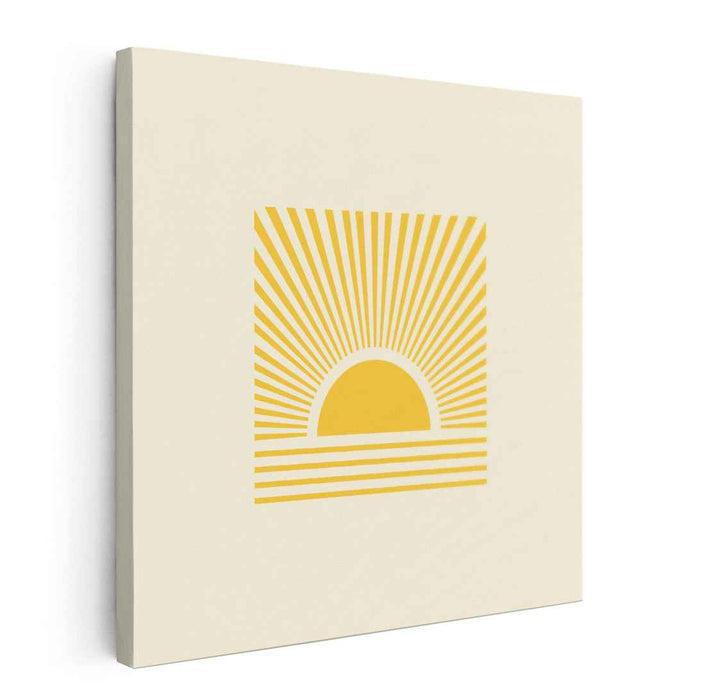 Dawn's Essence: Minimalist Sunrise Canvas Art Print